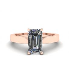 Кольцо с прямоугольным бриллиантом Эмеральд