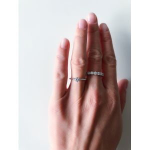 Классическое кольцо с круглым бриллиантом - Фото 3