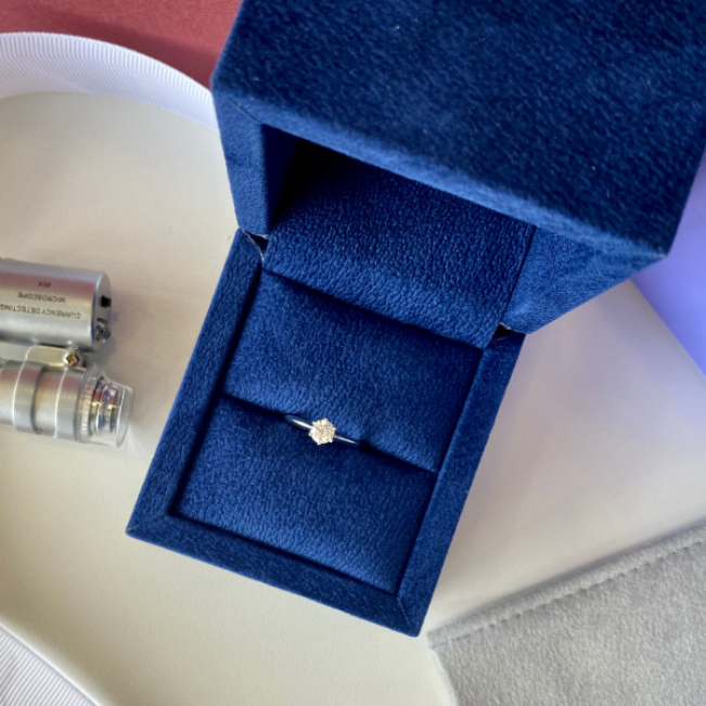Классическое кольцо с круглым бриллиантом 0.40 карата - Фото 4