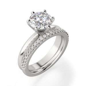 Классическое кольцо с круглым бриллиантом 0.40 карата - Фото 3