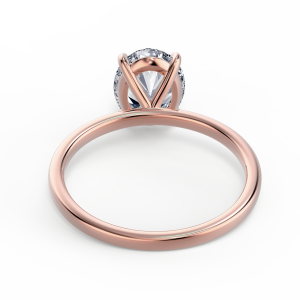 Кольцо из розового золота с бриллиантом овал - Фото 2