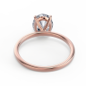 Кольцо из розового золота с бриллиантом овал, Изображение 3