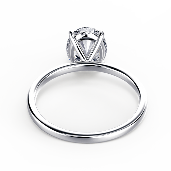 Кольцо с овальным бриллиантом,  Больше Изображение 4
