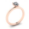 Кольцо с бриллиантом Груша из розового золота, Изображение 4