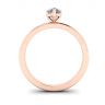 Кольцо с бриллиантом Груша из розового золота, Изображение 2