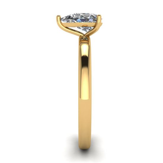 Кольцо с бриллиантом Груша из золота,  Больше Изображение 3