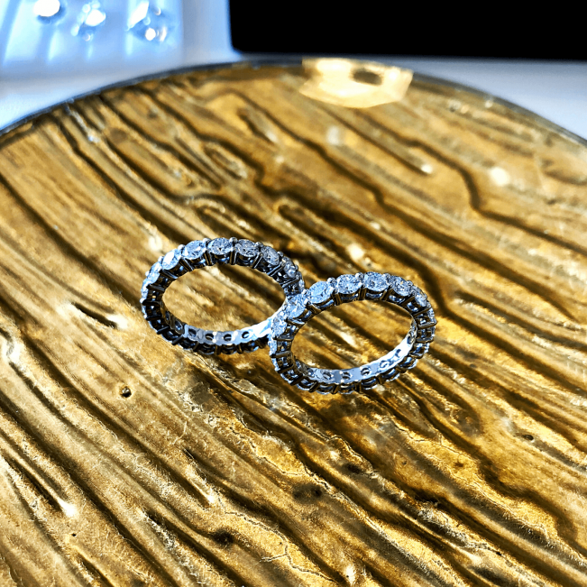Кольцо дорожка с бриллиантами 3 мм - Фото 4