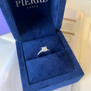 Кольцо с бриллиантом Принцесса от 0.30 кт - Фото 4