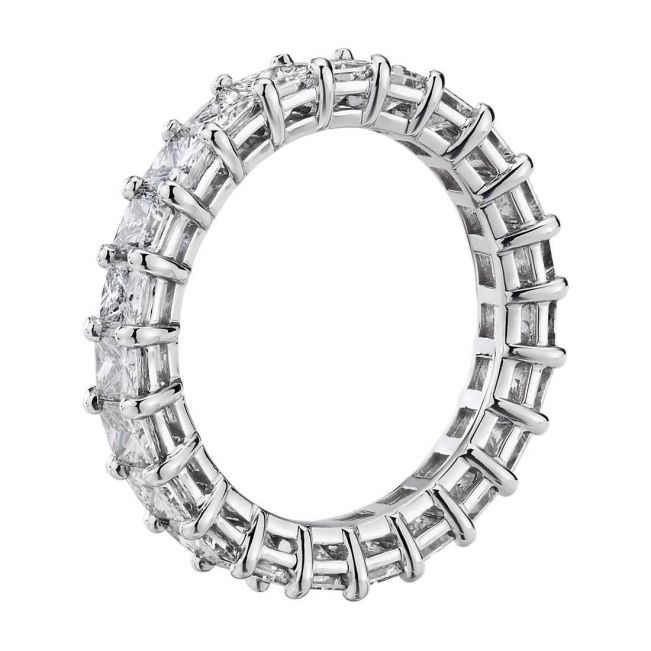 Кольцо дорожка с бриллиантами 3 карата огранки принцесса - Фото 1