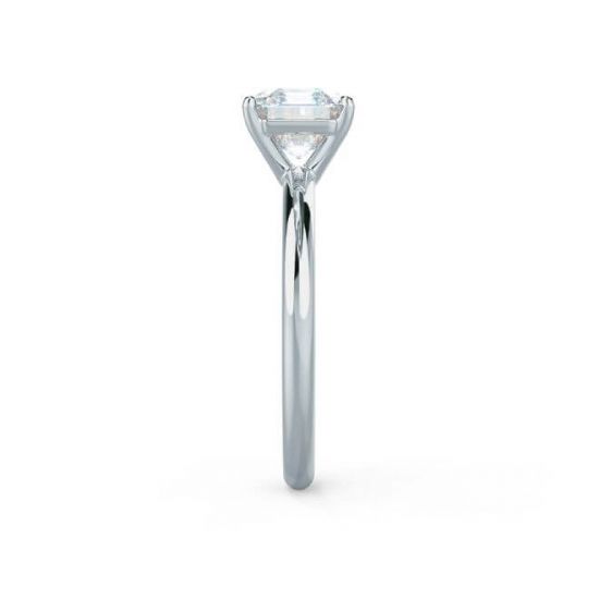 Кольцо с бриллиантом огранки ашер 1 карат,  Больше Изображение 3