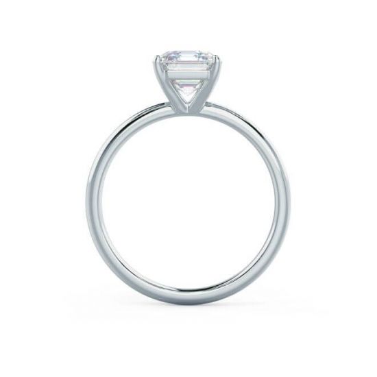 Кольцо с бриллиантом огранки ашер 1 карат,  Больше Изображение 2