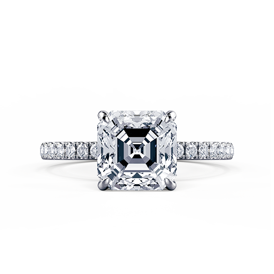 Кольцо с бриллиантом формы Ашер