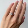 Кольцо с бриллиантом кушон 1 карат в стиле малинка, Изображение 4