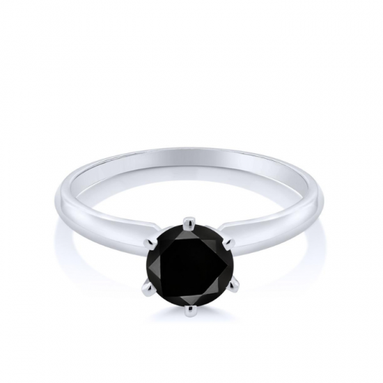 Кольцо с черным бриллиантом 0.88 карат, Больше Изображение 1