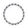 Кольцо дорожка с сапфирами и бриллиантами по кругу, Изображение 4