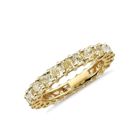Кольцо дорожка с желтыми бриллиантами, Больше Изображение 1