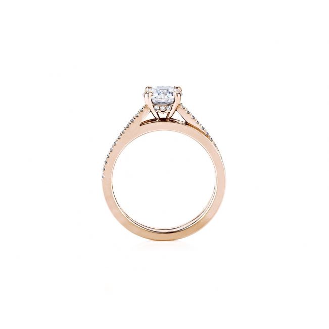 Кольцо с бриллиантом 0.50 карата из розового золота - Фото 1