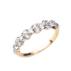 Оригинальное кольцо дорожка с бриллиантами