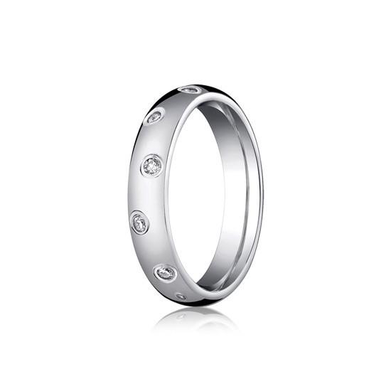 Обручальное кольцо с хаотичной россыпью бриллиантов,  Больше Изображение 3