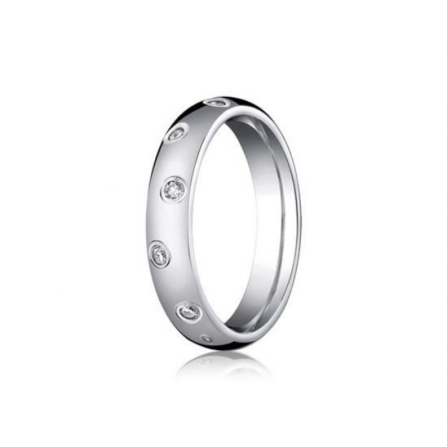 Обручальное кольцо с хаотичной россыпью бриллиантов - Фото 2