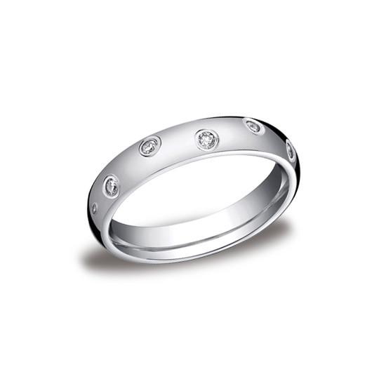 Обручальное кольцо с хаотичной россыпью бриллиантов,  Больше Изображение 2