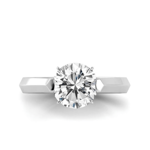 Дизайнерское кольцо с белым бриллиантом
