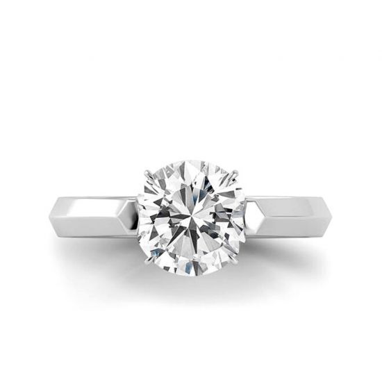 Дизайнерское кольцо с белым бриллиантом, Изображение 1