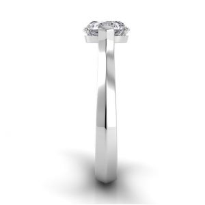 Дизайнерское кольцо с белым бриллиантом - Фото 2