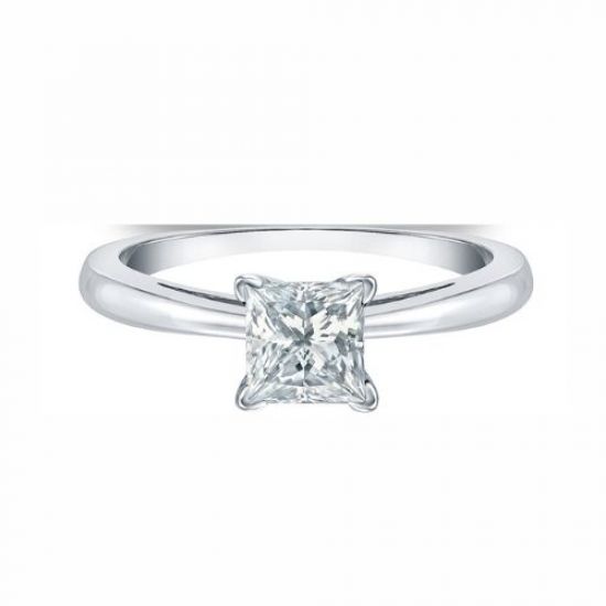 Кольцо с квадратным белым бриллиантом Принцесса, Изображение 1