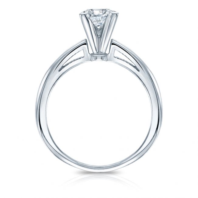 Кольцо с квадратным белым бриллиантом Принцесса - Фото 1