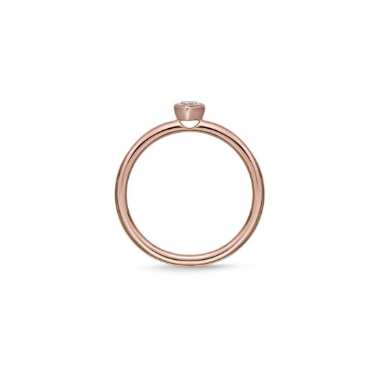 Кольцо с маленьким бриллиантом Сердечко,  Больше Изображение 2