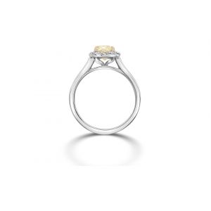 Кольцо с желтым бриллиантом Кушон 1 карат - Фото 1