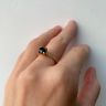 Элегантное кольцо с круглым черным бриллиантом, Изображение 6