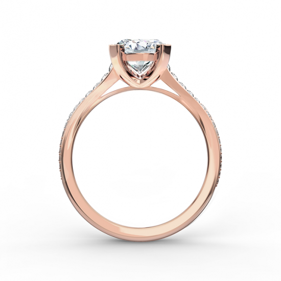 Элегантное кольцо с круглым бриллиантом,  Больше Изображение 3