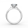 Необычное кольцо с круглым белым бриллиантом, Изображение 3