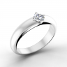 Выпуклое кольцо с бриллиантом 3.5 мм, Изображение 2