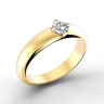 Выпуклое кольцо с бриллиантом 3.5 мм, Изображение 2