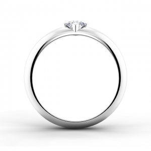 Выпуклое кольцо с бриллиантом внутри - Фото 2