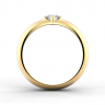 Выпуклое кольцо с бриллиантом 3.5 мм, Изображение 3