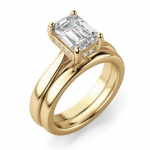 Кольцо из золота с бриллиантом огранки Эмеральд - Фото 5