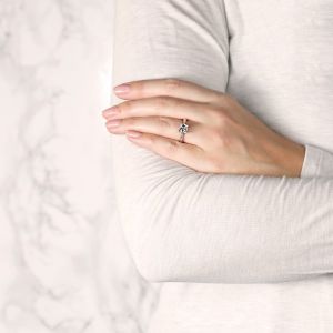 Кольцо помолвочное с бриллиантом Ашер - Фото 6