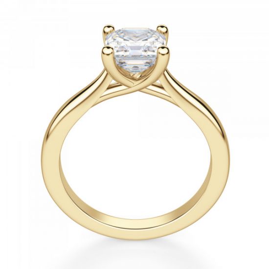 Кольцо золотое с бриллиантом Ашер,  Больше Изображение 2