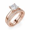 Кольцо с бриллиантом Ашер в розовом золоте, Изображение 5