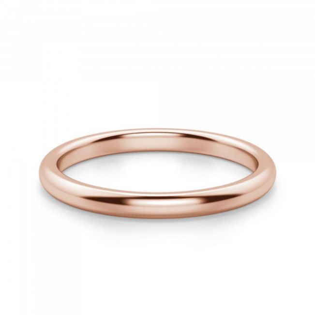 Тонкое кольцо без камней из розового золота - Фото 1