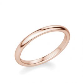 Тонкое кольцо без камней из розового золота