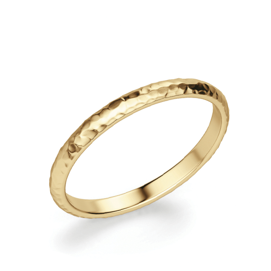 Кольцо из золота с фактурой 3 мм, Больше Изображение 1
