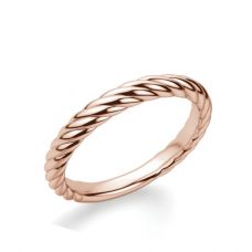 Тонкое плетеное кольцо из розового золота