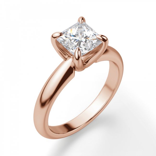 Кольцо с бриллиантом Принцесса из золота - Фото 3