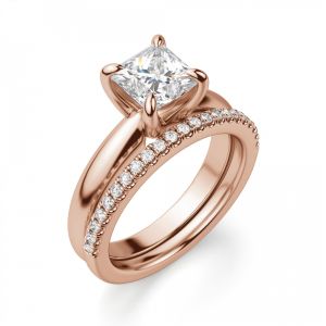 Кольцо с бриллиантом Принцесса из золота - Фото 1