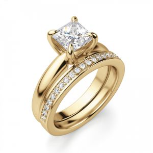 Кольцо с бриллиантом Принцесса классика - Фото 5